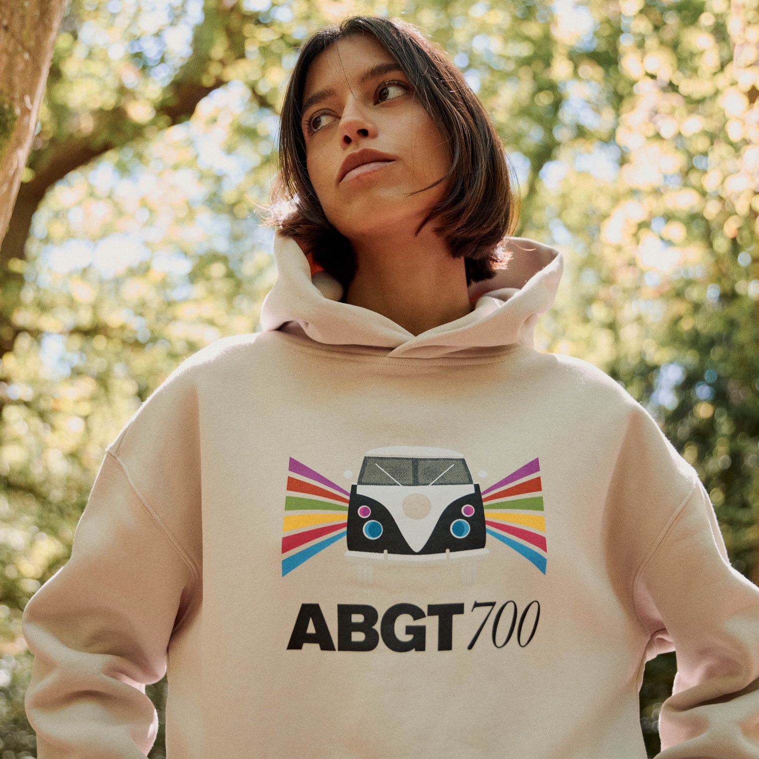 ABGT700 Crop Hoodie / Bone (Pre-sale)