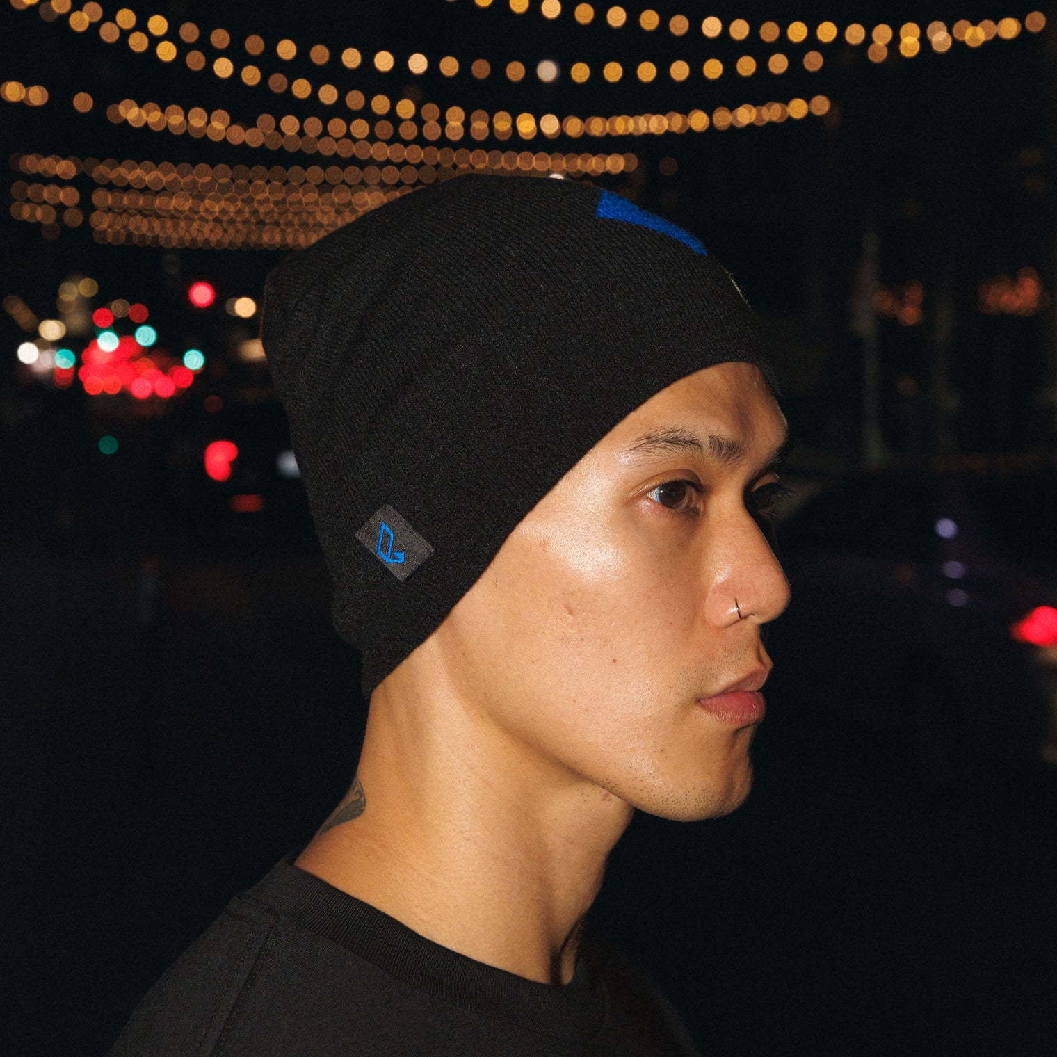 Anjuna Skull Cap Beanie / Black & Blue