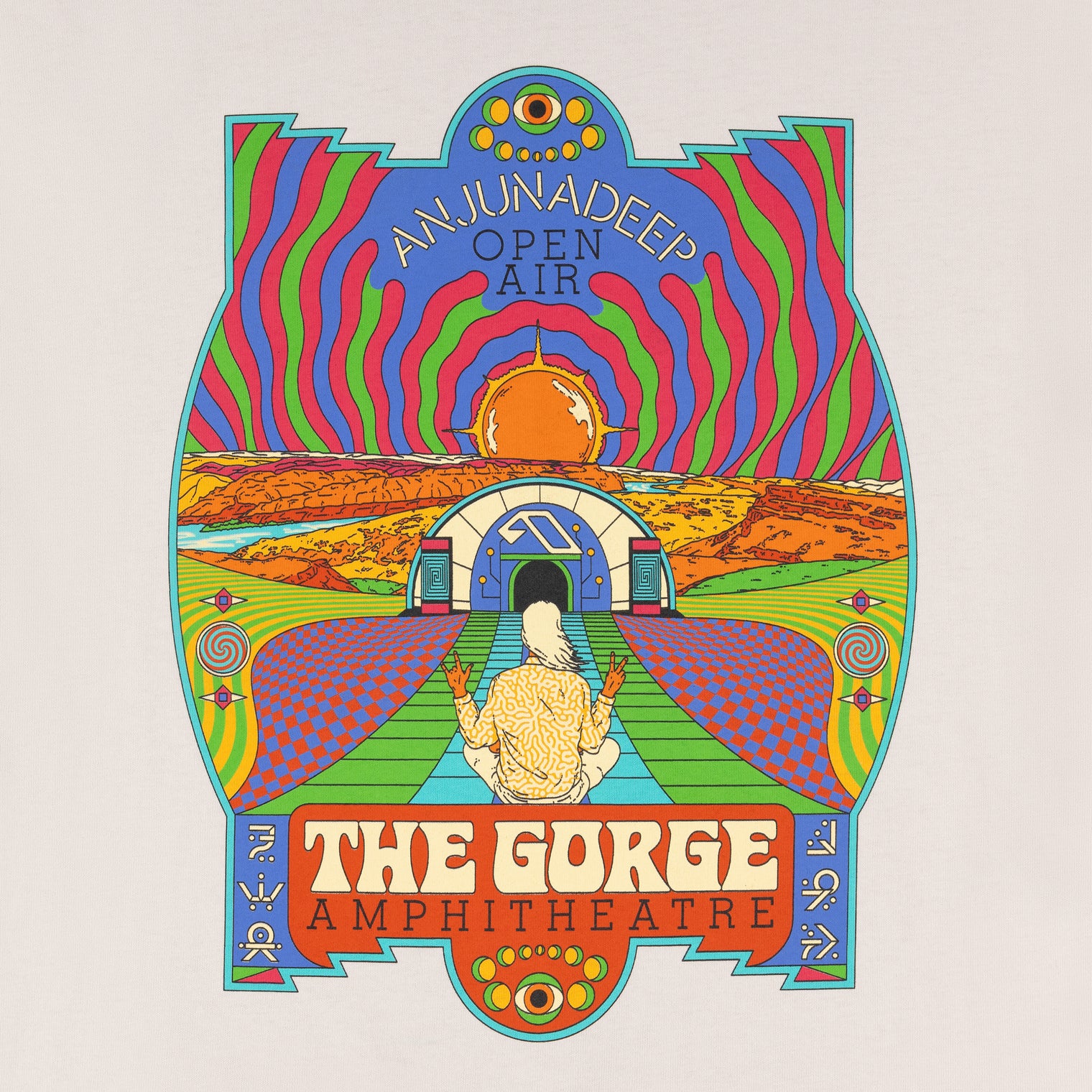 Anjunadeep Open Air (The Gorge) x Andrew McGranahan Tee / Faded Bone (Pre-sale)