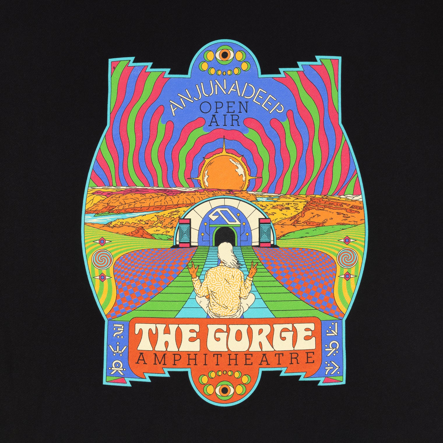 Anjunadeep Open Air (The Gorge) x Andrew McGranahan Hoodie / Black (Pre-sale)