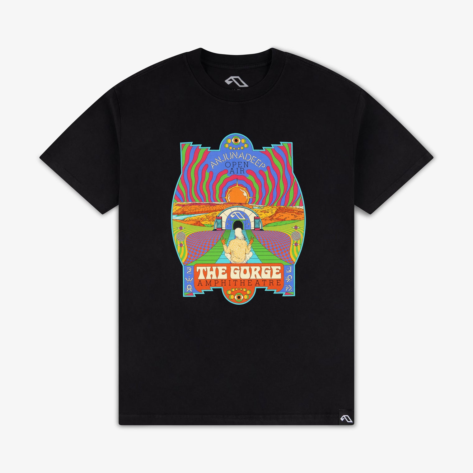 Anjunadeep Open Air (The Gorge) x Andrew McGranahan Tee / Faded Black (Pre-sale)