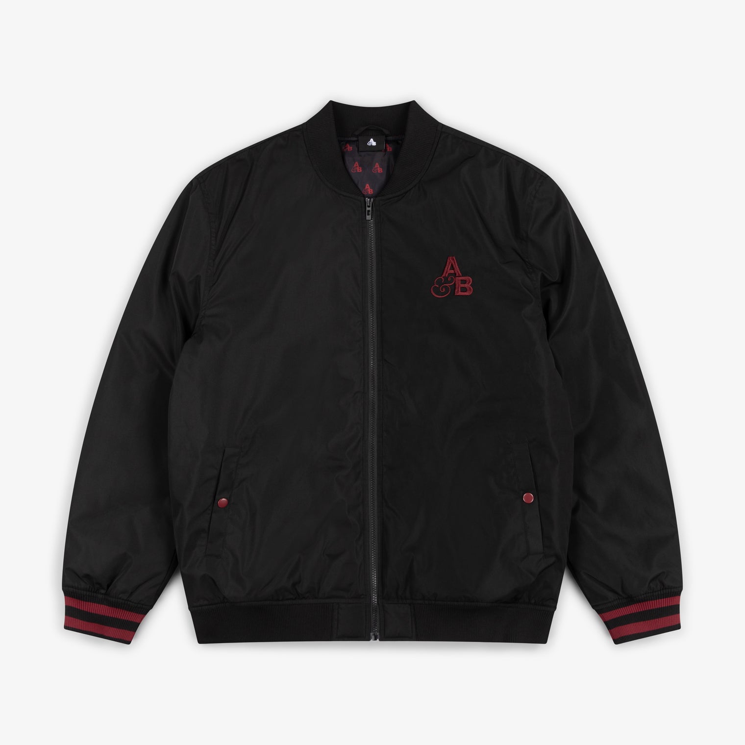 Above & Beyond Above & Beyond Bomber Jacket / Black & Maroon Bomber Jacket Above & Beyond Bomber Jacket / Black & Maroon - S