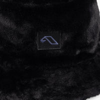 Anjuna Reversible Fluffy Bucket Hat / Black & Blue