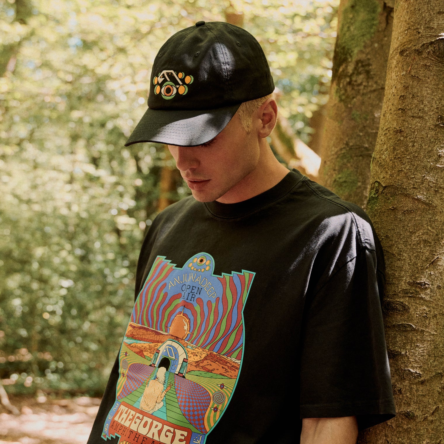 Anjunadeep Open Air (The Gorge) x Andrew McGranahan Dad Hat / Black (Pre-sale)