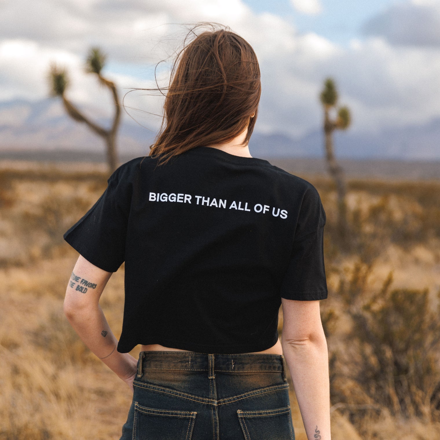'Bigger Than All Of Us' Crop Tee