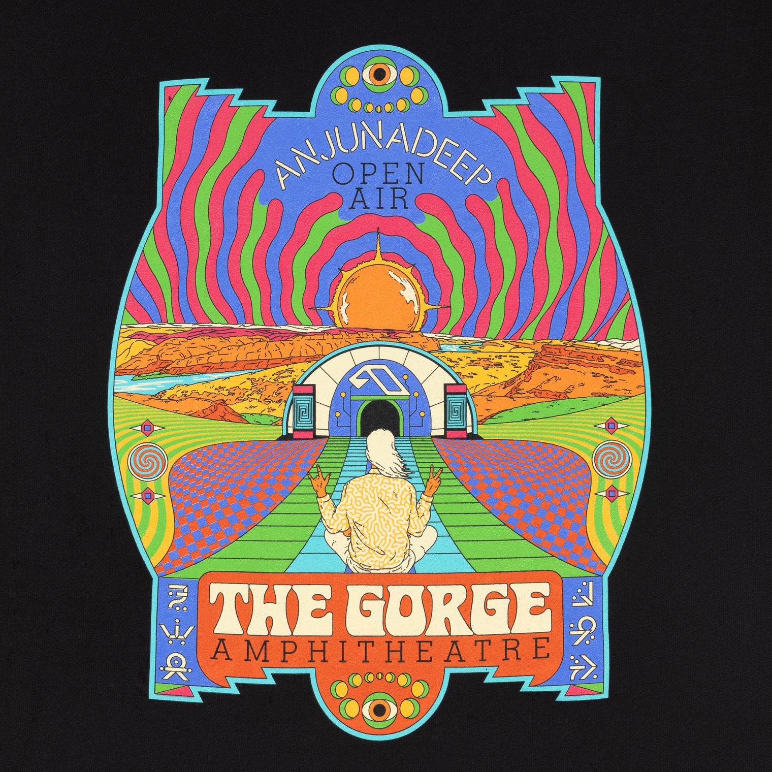 Anjunadeep Open Air (The Gorge) x Andrew McGranahan Tee / Faded Black (Pre-sale)