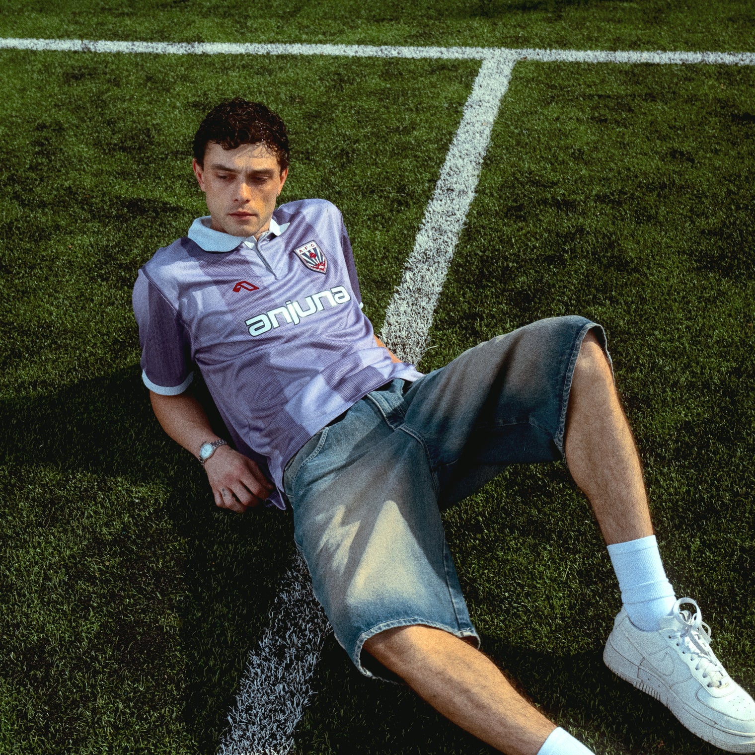 Anjuna Vintage Short Sleeve Soccer Jersey / Periwinkle