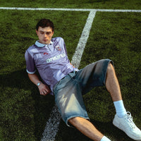 Anjuna Vintage Short Sleeve Soccer Jersey / Periwinkle