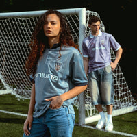 Anjuna Vintage Short Sleeve Soccer Jersey / Slate Blue