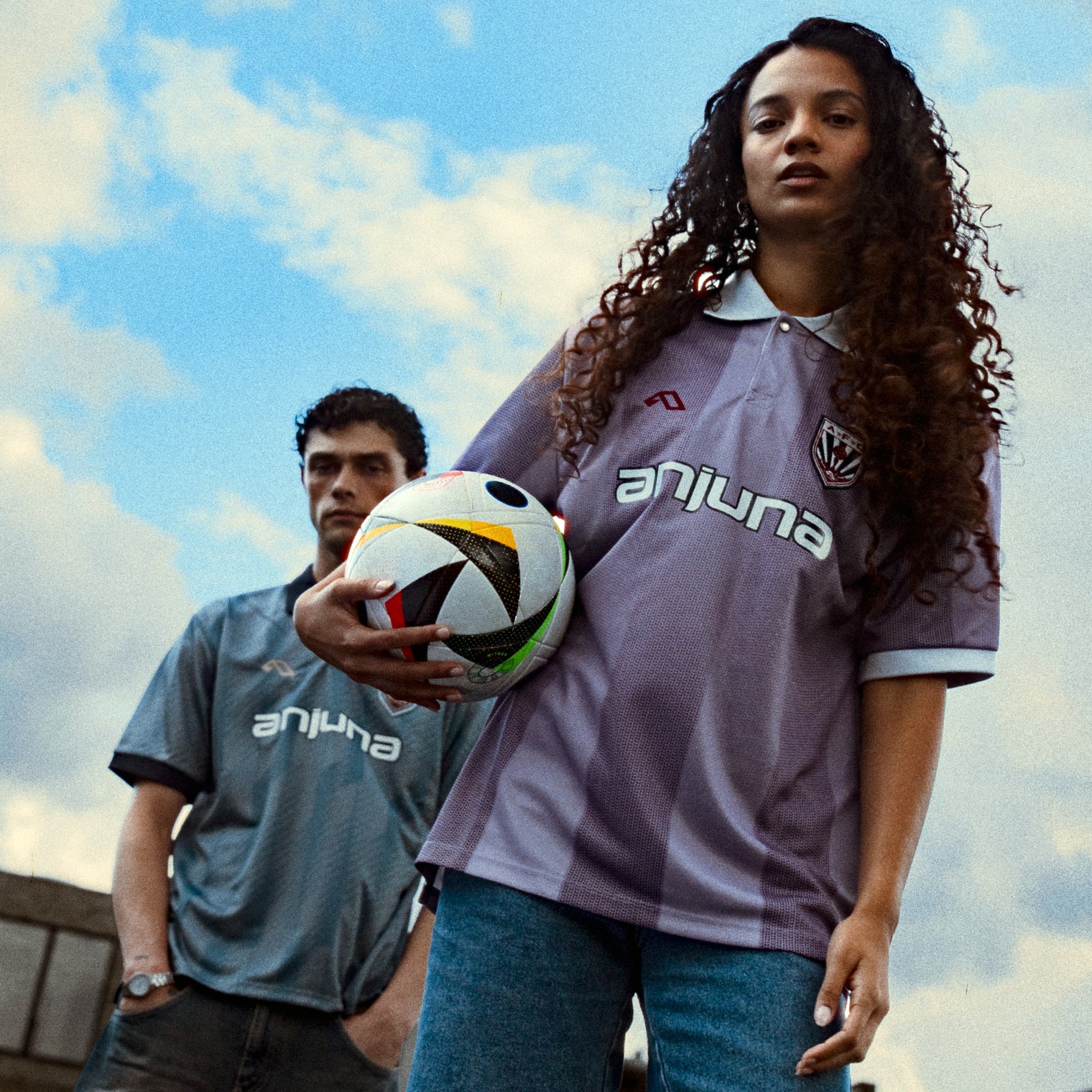 Anjuna Vintage Short Sleeve Soccer Jersey / Periwinkle