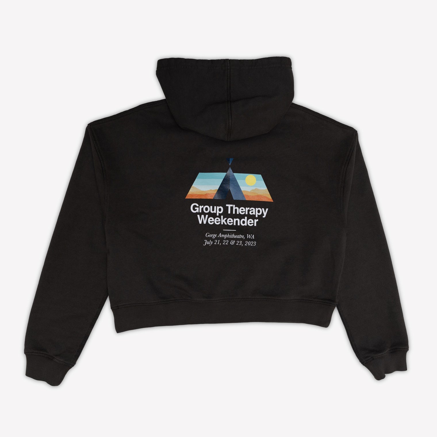 Group Therapy Weekender 2023 Coal Crop Hoodie