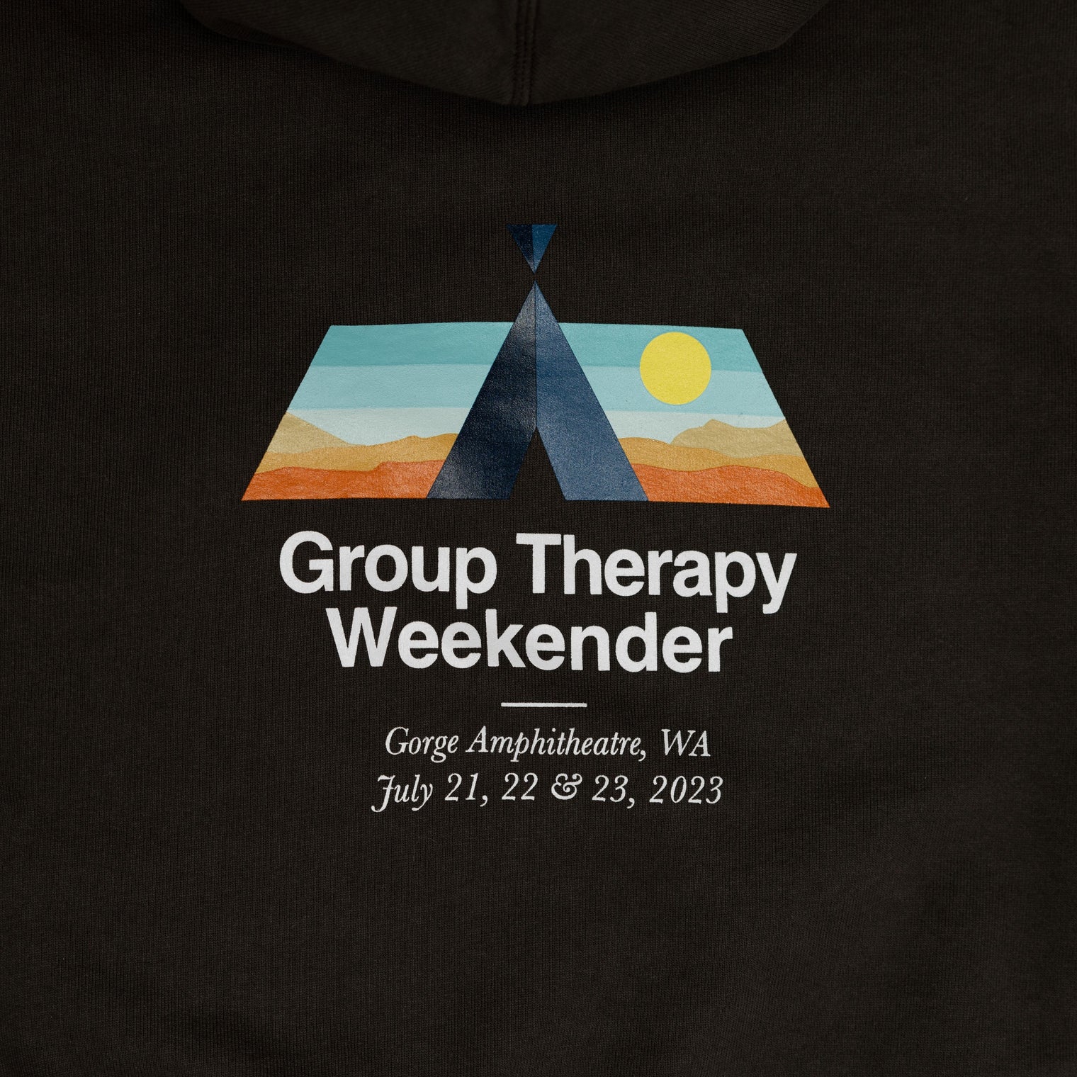 Group Therapy Weekender 2023 Coal Crop Hoodie